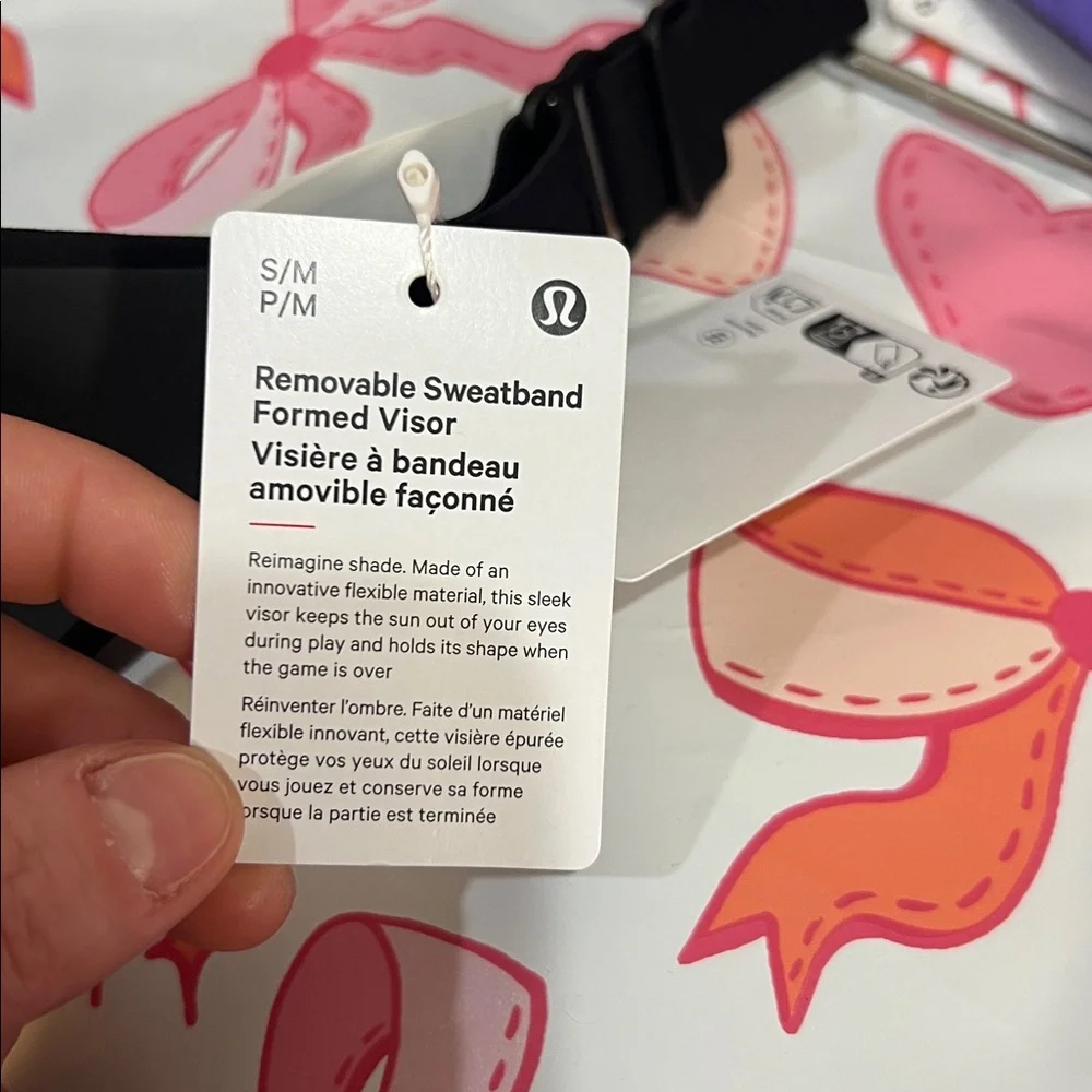 NWT LULULEMON SWEATBAND FORMED BLACK VISOR SMALL MEDIUM ADJUSTABLE FIT - Picture 8 of 8